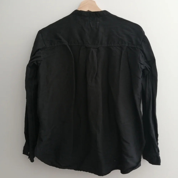 Anthropologie Pilcro Ruffled Placket Linen Blend Button Up Shirt Small - Picture 4 of 16